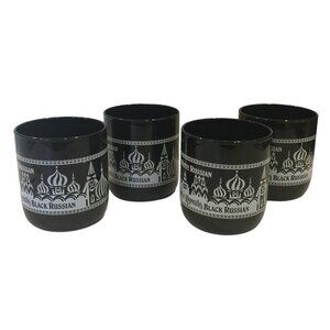 KAHLUA Black Russian White Russian Do A Kahlua Black Tumblers Set of 4